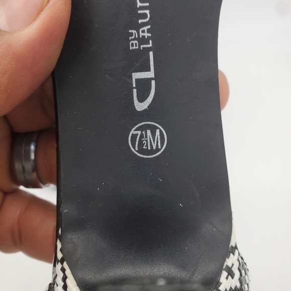 CL by Laundry Shoe Women 7.5 M Open Toe Ankle Strap Stiletto Heeled Pumps - Picture 7 of 10